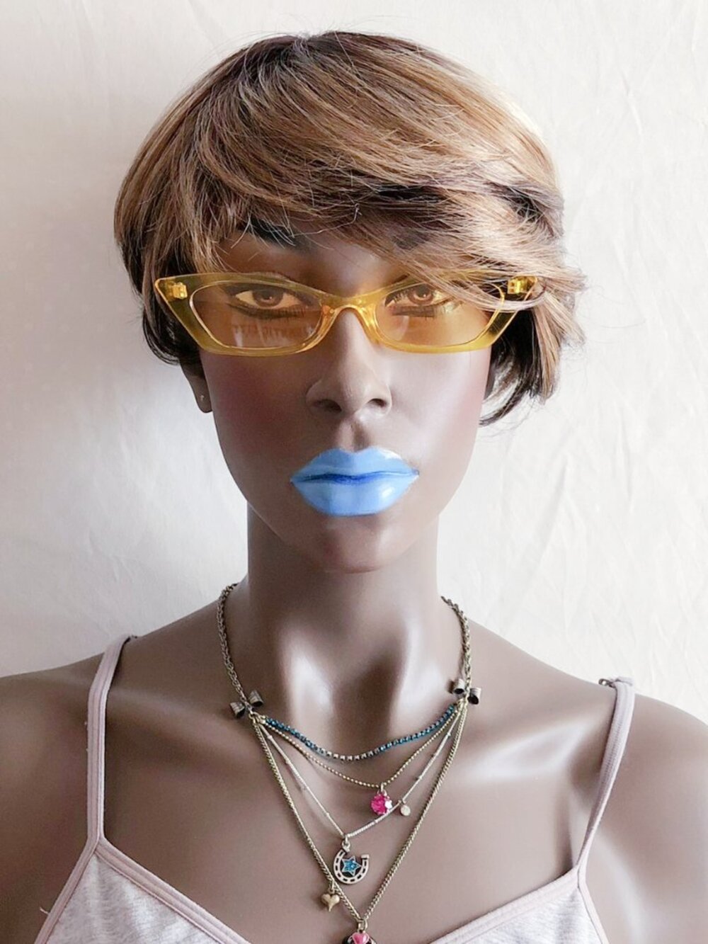 Yellow Slim Cat Eye Sunglasses